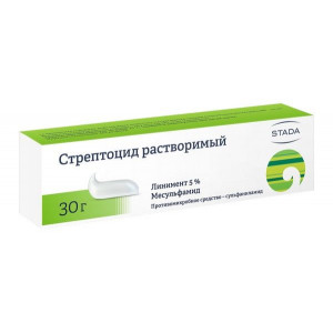 СТРЕПТОЦИД 5% 30Г. ЛИНИМЕНТ ТУБА /НИЖФАРМ/