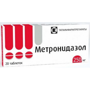 МЕТРОНИДАЗОЛ 250МГ. №20 ТАБ. /ТАТХИМФАРМ/