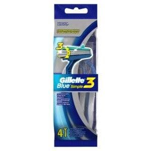 ЖИЛЛЕТ СТАНОК БЛЮ-3 SIMPLE №4 ОДНОРАЗОВЫЙ [GILLETTE]