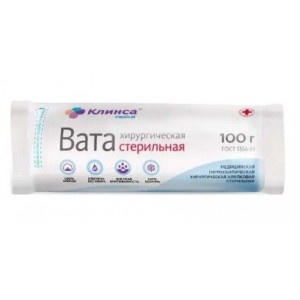 КЛИНСА ВАТА ХИРУРГ. СТЕР. 100Г.