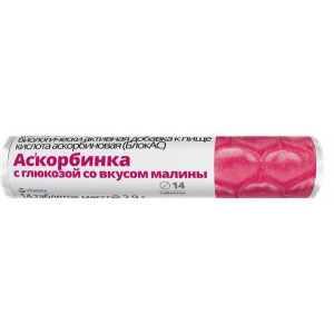 ВИТАТЕКА АСКОРБИНКА 30МГ. МАЛИНА ГЛЮКОЗА 2,9Г. №14 ТАБ. [VITATEKA]