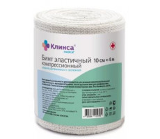 КЛИНСА БИНТ ЭЛАСТ. КОМПРЕС. СР 10Х400СМ (ЗАСТЕЖКА)