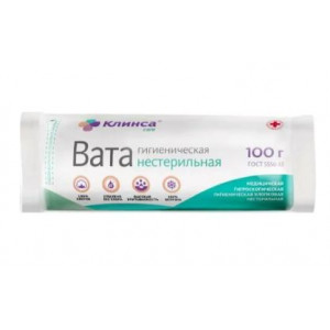 КЛИНСА ВАТА ГИГИЕН. Н/СТЕР. 100Г.