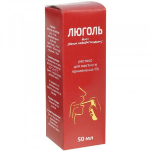 ЛЮГОЛЬ 1% 50Г. Р-Р Д/МЕСТ.ПРИМ. ФЛ. +НАСАДКА РАСПЫЛИТЕЛЬ /ЮЖФАРМ/ ЛЮГОЛЬ 1% 50Г. Р-Р Д/МЕСТ.ПРИМ. ФЛ. +НАСАДКА РАСПЫЛИТЕЛЬ /ЮЖФАРМ/