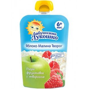 Б.ЛУКОШКО ПЮРЕ 90Г. ТВОРОГ+ЯБЛОКО+МАЛИНА ПАУЧ 6+МЕС. Б.ЛУКОШКО ПЮРЕ 90Г. ТВОРОГ+ЯБЛОКО+МАЛИНА ПАУЧ 6+МЕС.