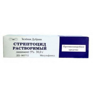 СТРЕПТОЦИД 5% 30Г. ЛИНИМЕНТ ТУБА /ЗЕЛЕНАЯ ДУБРАВА/