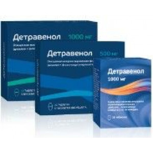 ДЕТРАВЕНОЛ 1000МГ. №30 ТАБ. П/П/О ДЕТРАВЕНОЛ 1000МГ. №30 ТАБ. П/П/О