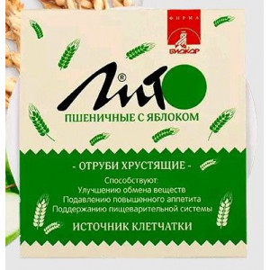 ЛИТО ОТРУБИ ХРУСТ. ПШЕНИЧНЫЕ ЯБЛОКО+КАЛЬЦИЙ 20Г.