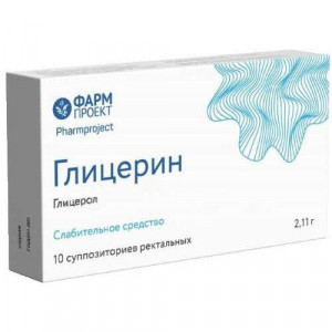 ГЛИЦЕРИН 2,11Г. №10 СУПП. РЕКТ. /ФАРМПРОЕКТ/ ГЛИЦЕРИН 2,11Г. №10 СУПП. РЕКТ. /ФАРМПРОЕКТ/