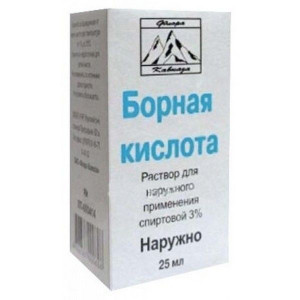 БОРНАЯ К-ТА 3% 25МЛ. СПИРТ. Р-Р Д/МЕСТ.ПРИМ. ФЛ. /ФЛОРА КАВКАЗА/