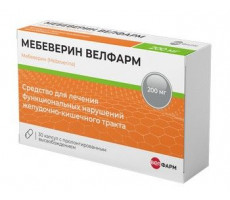 МЕБЕВЕРИН ВЕЛФАРМ 200МГ. №30 КАПС.ПРОЛОНГ.ВЫСВ. /ВЕЛФАРМ/