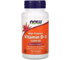НАУ ФУДС ВИТАМИН D3-1000ME №180 КАПС. [NOW FOODS]