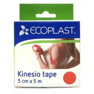 ЭКОПЛАСТ КИНЕЗИО ТЕЙП 5СМХ5М КРАСН. [ECOPLAST]