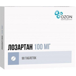 ЛОЗАРТАН 100МГ. №90 ТАБ. П/П/О /АТОЛЛ/ОЗОН/