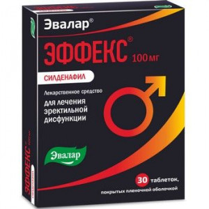 ЭФФЕКС СИЛДЕНАФИЛ 100МГ. №30 ТАБ. П/П/О /ЭВАЛАР/