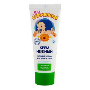 МОЕ СОЛНЫШКО КРЕМ ДЕТСКИЙ НЕЖНЫЙ РОМАШКА+КАЛЕНДУЛА 75МЛ.