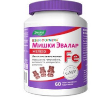 БЭБИ ФОРМУЛА ПАСТИЛКИ МИШКИ ЖЕЛЕЗО №60 ЖЕВ. /ЭВАЛАР/