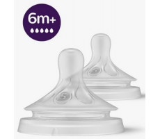АВЕНТ СОСКА НАТУРАЛ БЫСТР.ПОТОК СИЛИК. 6+МЕС. №2 /АРТ.965/02/ [AVENT]