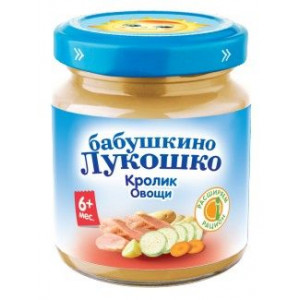 Б.ЛУКОШКО ПЮРЕ 100Г. КРОЛИК+РАГУ ОВОЩ. 6+МЕС.