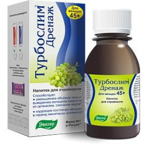 ТУРБОСЛИМ ДРЕНАЖ КОНЦЕНТРАТ НАПИТКА Д/ЖЕН. 45+ 100МЛ. ФЛ. /ЭВАЛАР/