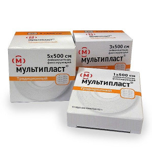 МУЛЬТИПЛАСТ ЛЕЙКОПЛАСТ. ФИКСИРУЮЩИЙ 5Х500 СМ.