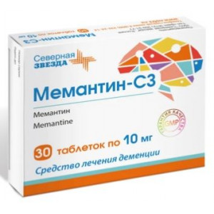 МЕМАНТИН-СЗ 10МГ. №30 ТАБ. П/П/О /СЕВЕРНАЯ ЗВЕЗДА/ МЕМАНТИН-СЗ 10МГ. №30 ТАБ. П/П/О /СЕВЕРНАЯ ЗВЕЗДА/